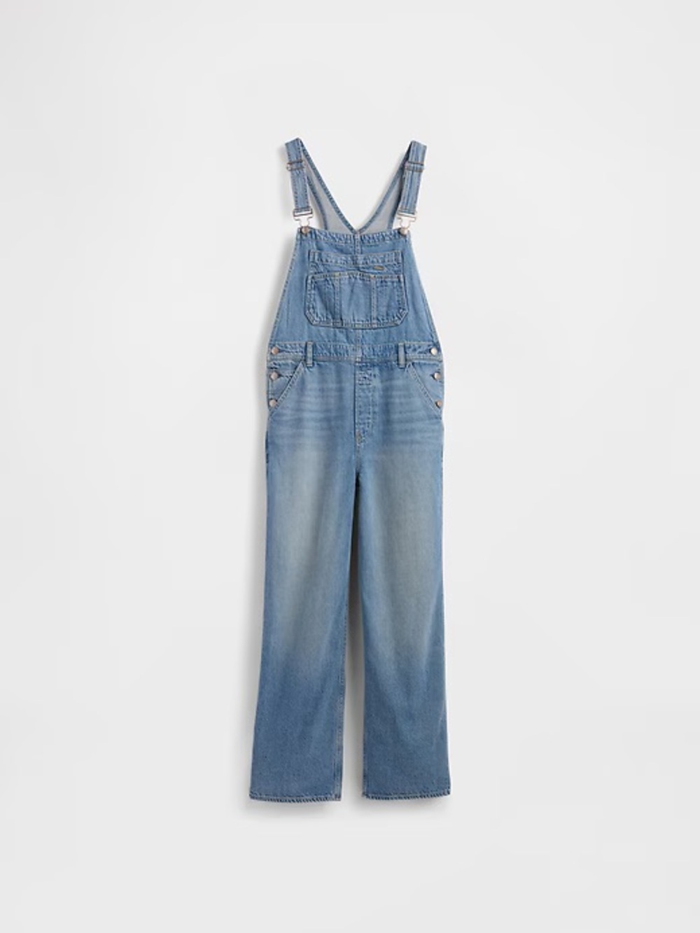 NWT! GAP UltraSoft Denim Relaxed Overalls - XS Petite - Picture 5 of 7